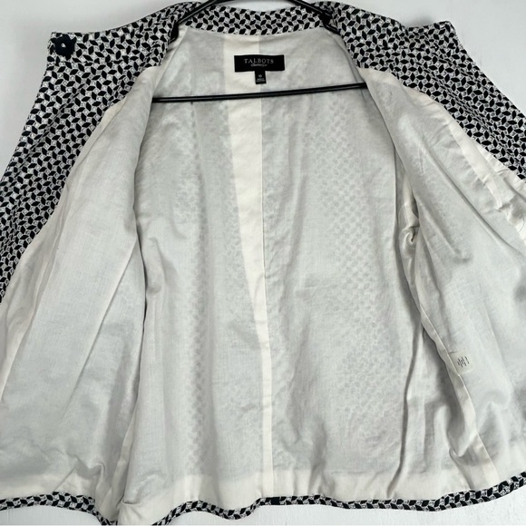 Talbots | single snap jacket blazer style eyelet 3/4 sleeve lightweight career - Picture 9 of 15